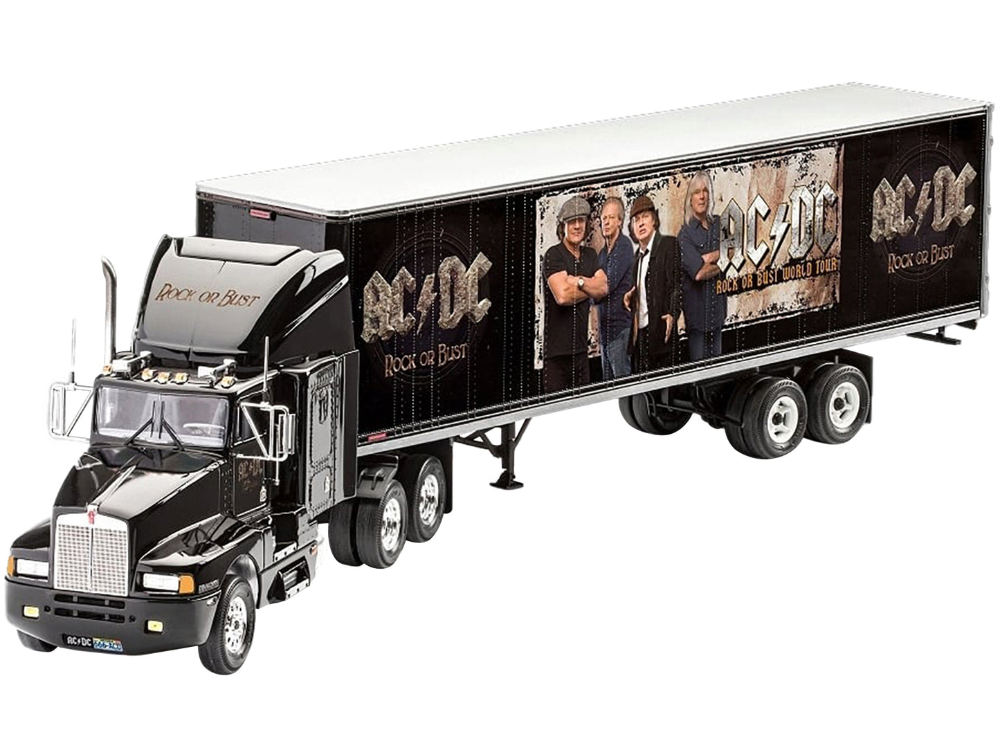 Level 3 Model Kit Kenworth Tour Truck "AC/DC Rock or Bust" 1/32 Scale Model by Revell