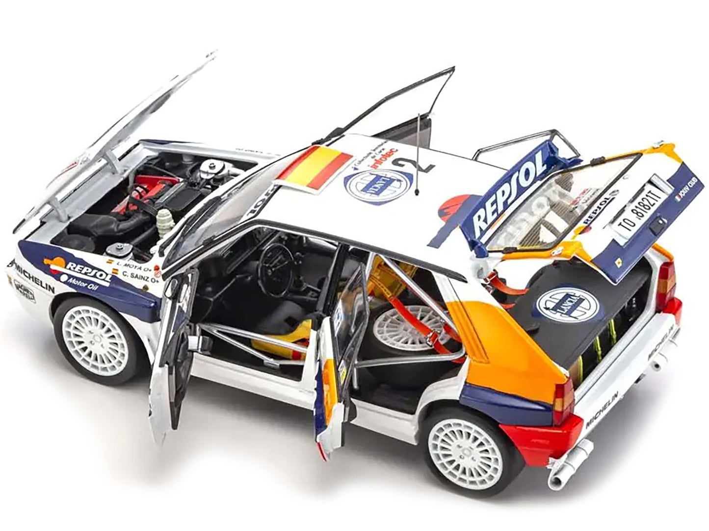 Lancia Delta HF Integrale Evoluzione #2 Carlos Sainz - Luis Moya "Jolly Club" "Tour de Corse - Rallye de France" (1993) 1/18 Diecast Model Car by Kyosho