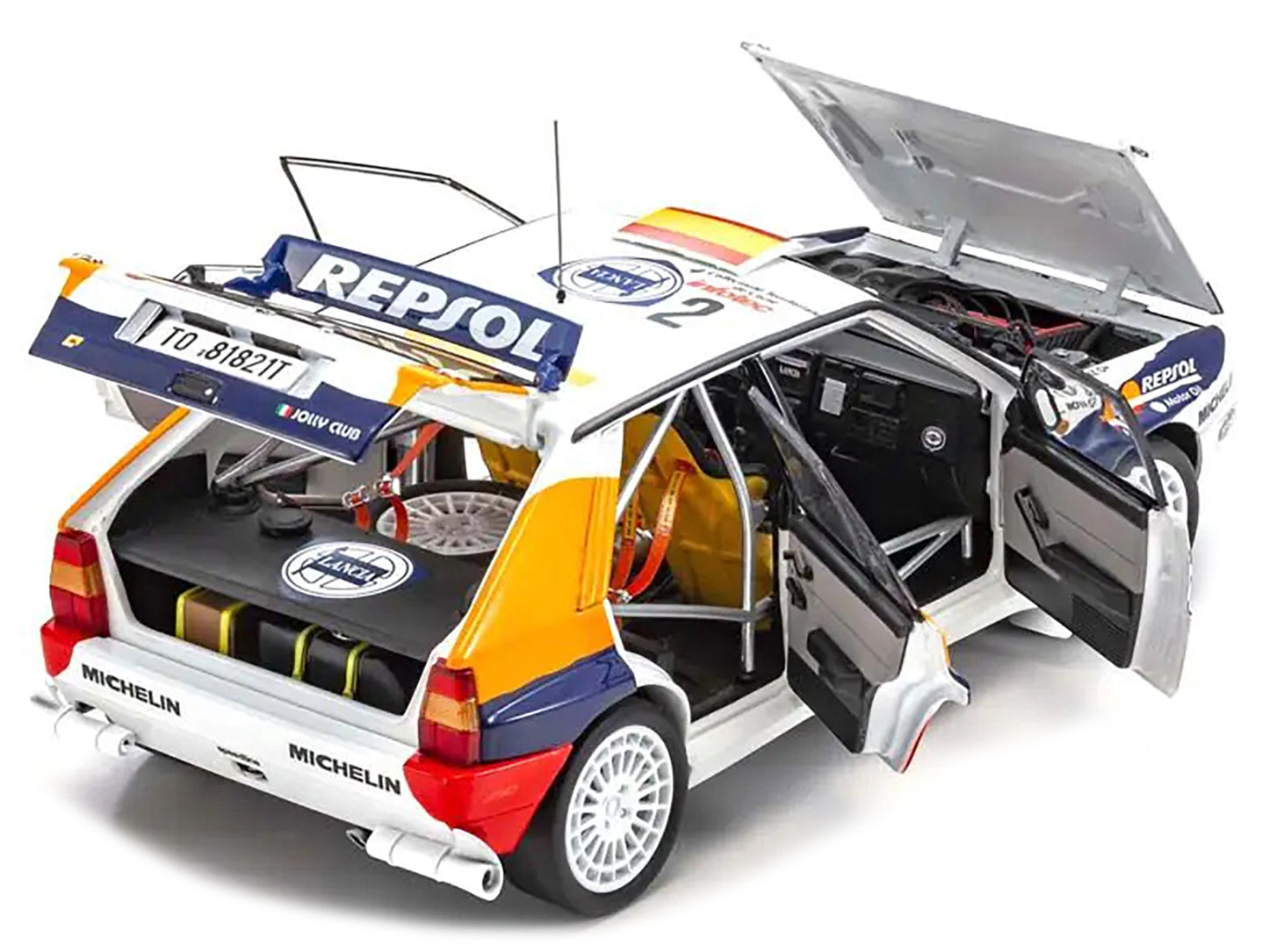 Lancia Delta HF Integrale Evoluzione #2 Carlos Sainz - Luis Moya "Jolly Club" "Tour de Corse - Rallye de France" (1993) 1/18 Diecast Model Car by Kyosho