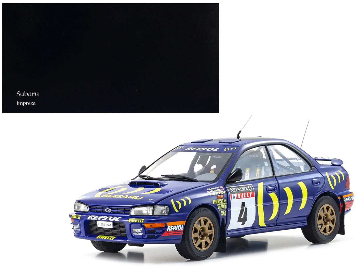 Subaru Impreza #4 Colin McRae - Derek Ringer Winner "RAC Rally" (1994) 1/18 Diecast Model Car by Kyosho