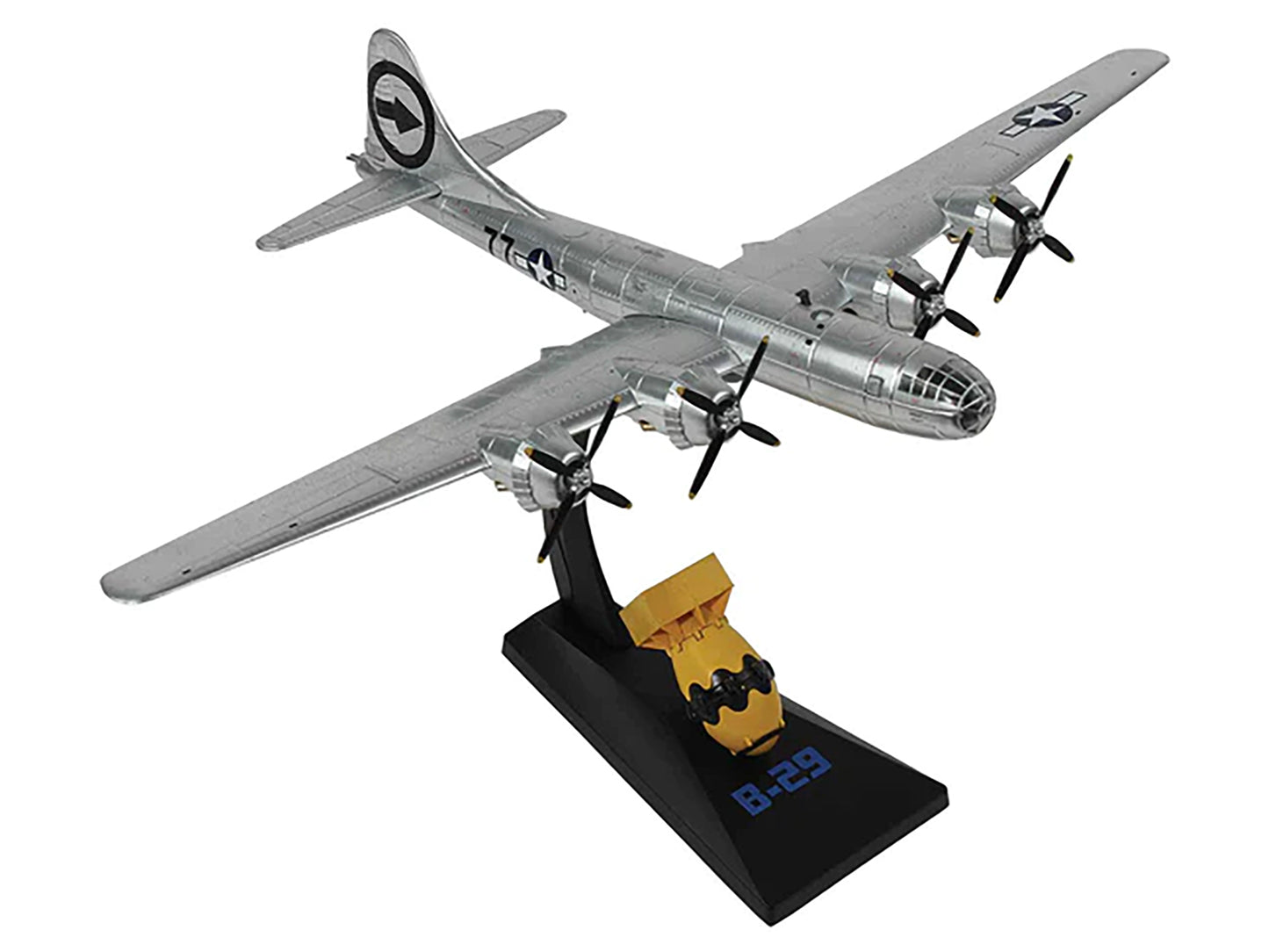 Boeing B-29 Superfortress Bomber Aircraft U.S. Air Force "Bockscar" with 1/72 Scale "Fat Man" Bomb Replica 1/144 Diecast Model by Air Force 1