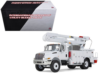 International DuraStar Utility Bucket Truck "Altec" White 1/34 Diecast Model by First Gear