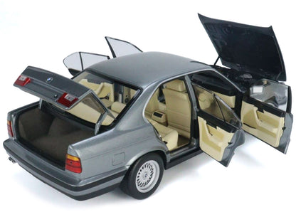 1988 BMW 535i (E34) Gray Metallic 1/18 Diecast Model Car by Minichamps