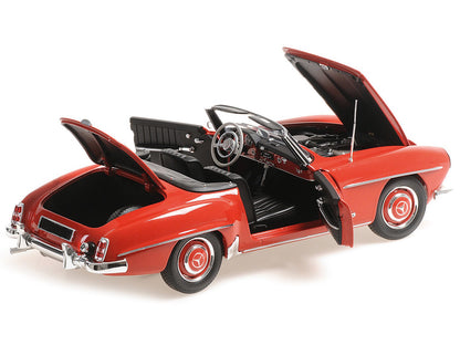 1955 Mercedes-Benz 190 SL Convertible Red (Top Down) 1/18 Diecast Model Car by Minichamps