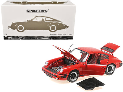 1983 Porsche 911 Carrera Coupe 3.2 Red 1/18 Diecast Model Car by Minichamps