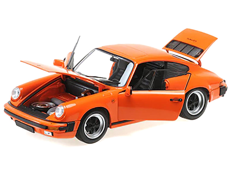 1983 Porsche 911 Carrera Coupe 3.2 Orange 1/18 Diecast Model Car by Minichamps