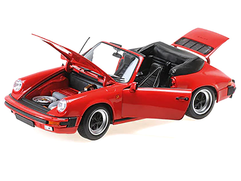 1983 Porsche 911 Carrera Cabriolet 3.2 Red 1/18 Diecast Model Car by Minichamps