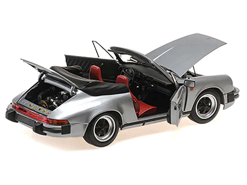 1983 Porsche 911 Carrera Cabriolet 3.2 Gray Metallic 1/18 Diecast Model Car by Minichamps