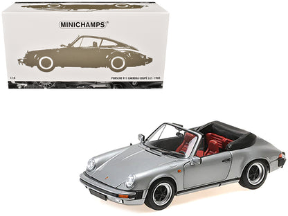 1983 Porsche 911 Carrera Cabriolet 3.2 Gray Metallic 1/18 Diecast Model Car by Minichamps