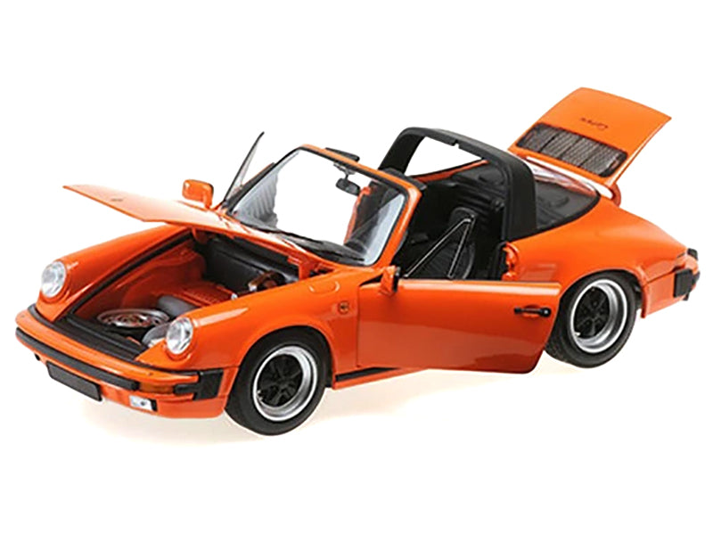 1983 Porsche 911 Carrera Targa 3.2 Orange 1/18 Diecast Model Car by Minichamps