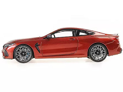 2020 BMW M8 Coupe Red Metallic with Carbon Top 1/18 Diecast Model Car by Minichamps