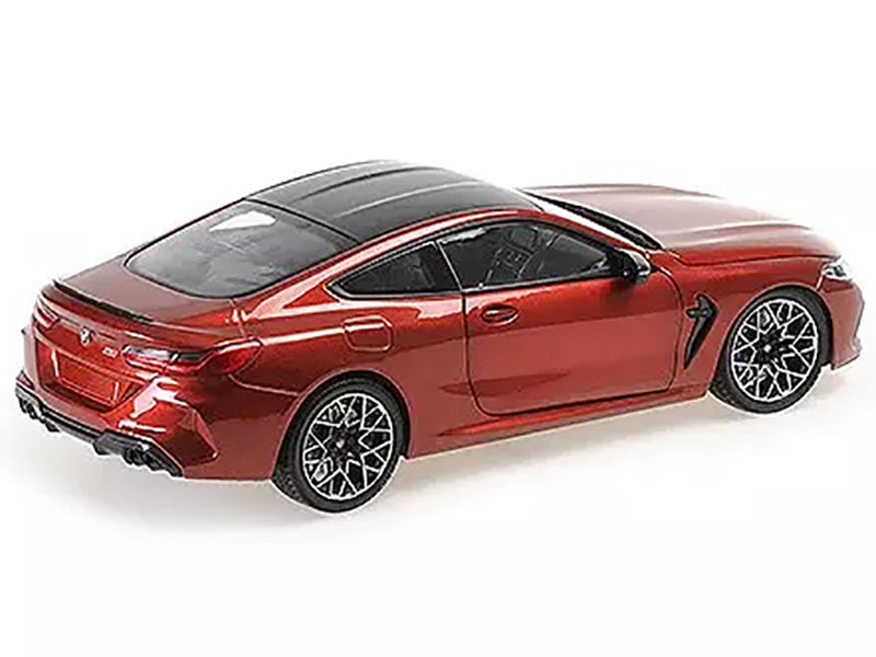 2020 BMW M8 Coupe Red Metallic with Carbon Top 1/18 Diecast Model Car by Minichamps