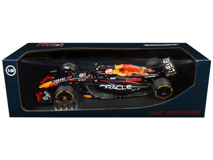 Red Bull Racing RB19 #1 Max Verstappen "Oracle" Winner F1 Formula One "Belgian GP" (2023) with Driver Limited Edition to 204 pieces Worldwide 1/18 Diecast Model Car by Minichamps