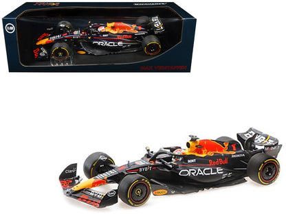 Red Bull Racing RB19 #1 Max Verstappen "Oracle" Winner F1 Formula One "Belgian GP" (2023) with Driver Limited Edition to 204 pieces Worldwide 1/18 Diecast Model Car by Minichamps