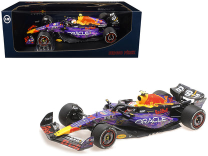 Red Bull Racing RB19 #11 Sergio Perez "Oracle" 3rd Place F1 Formula One "Las Vegas GP" (2023) with Driver Limited Edition to 114 pieces Worldwide 1/18 Diecast Model Car by Minichamps