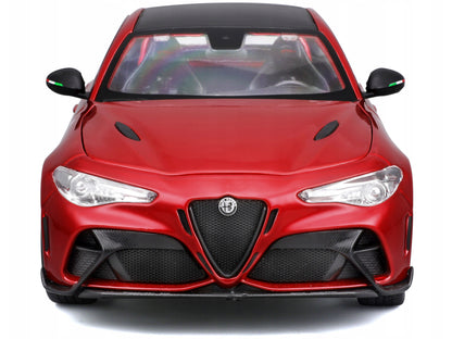 Alfa Romeo Giulia GTAm Red Metallic with Carbon Top 1/18 Diecast Model Car by Bburago