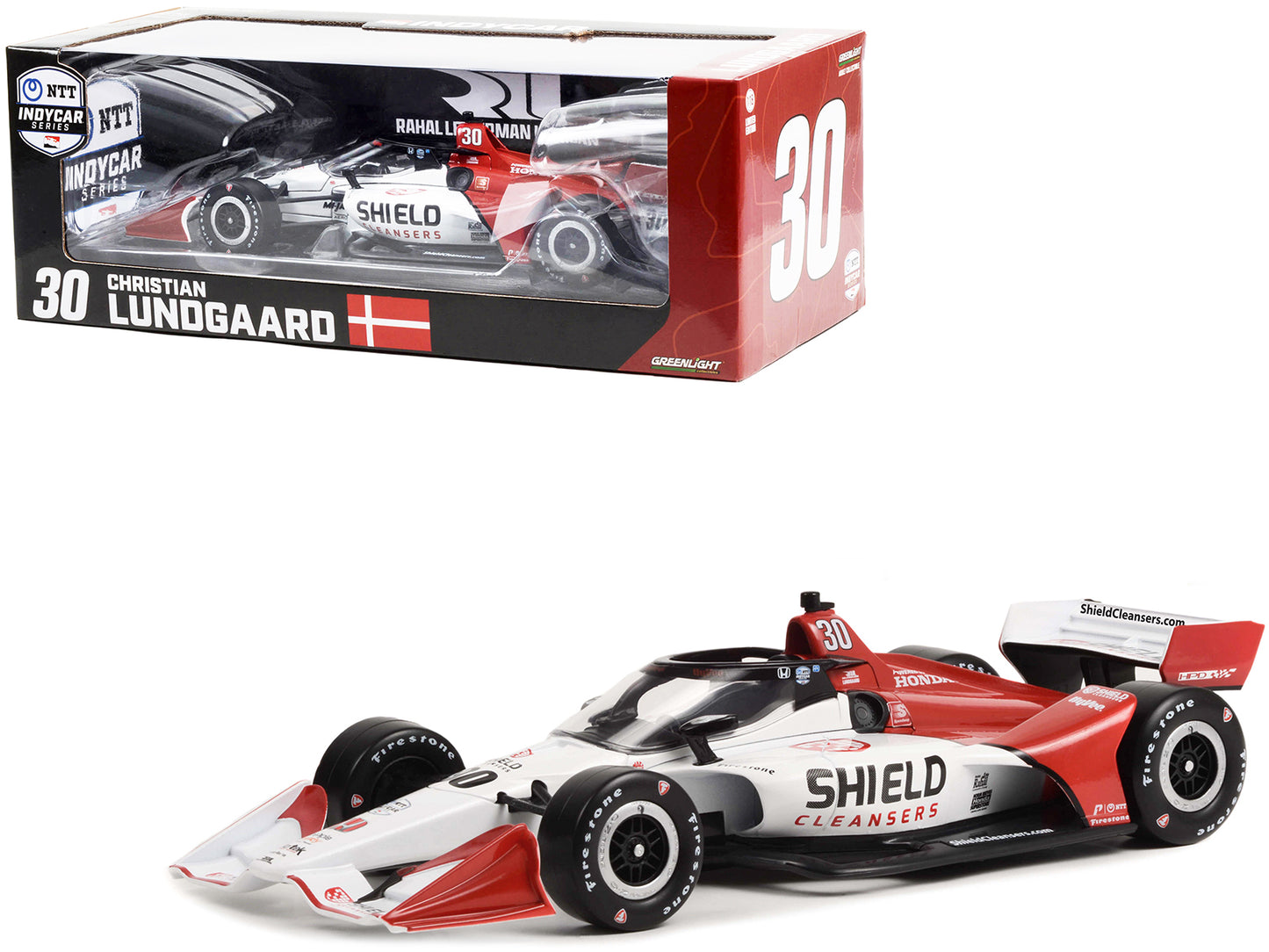 Dallara IndyCar #30 Christian Lundgaard "Shield Cleansers" Rahal Letterman Lanigan Racing (Road Course Configuration) "NTT IndyCar Series" (2022) 1/18 Diecast Model Car by Greenlight