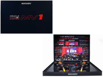 Red Bull Racing RB19 #1 Max Verstappen "Oracle" F1 Formula One "Qatar GP" (2023) Set of 2 Cars Limited Edition to 499 pieces Worldwide 1/18 Diecast Model Cars by Minichamps