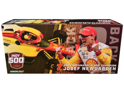 Dallara IndyCar #2 Josef Newgarden "Shell Oil" Team Penske "2024 Indianapolis 500 Champion" "NTT IndyCar Series" (2024) 1/18 Diecast Model Car by Greenlight