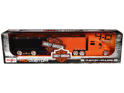 Harley Davidson Custom Hauler Trailer Orange "Custom Haulers" Series 1/64 Diecast Model by Maisto