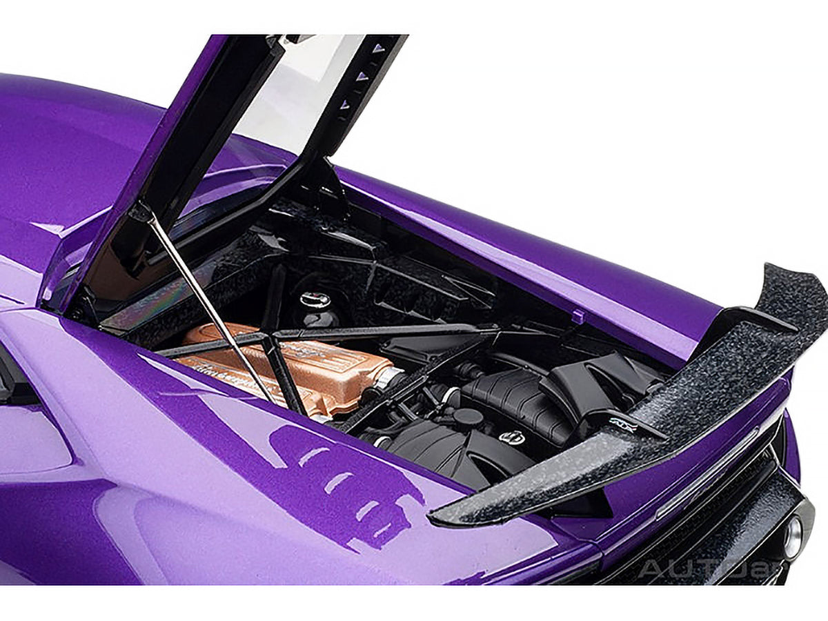 Lamborghini Huracan Performante Viola Pasifae / Pearl Purple with Black Wheels 1/12 Model Car by Autoart