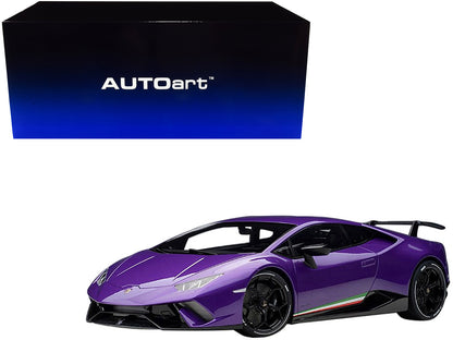 Lamborghini Huracan Performante Viola Pasifae / Pearl Purple with Black Wheels 1/12 Model Car by Autoart