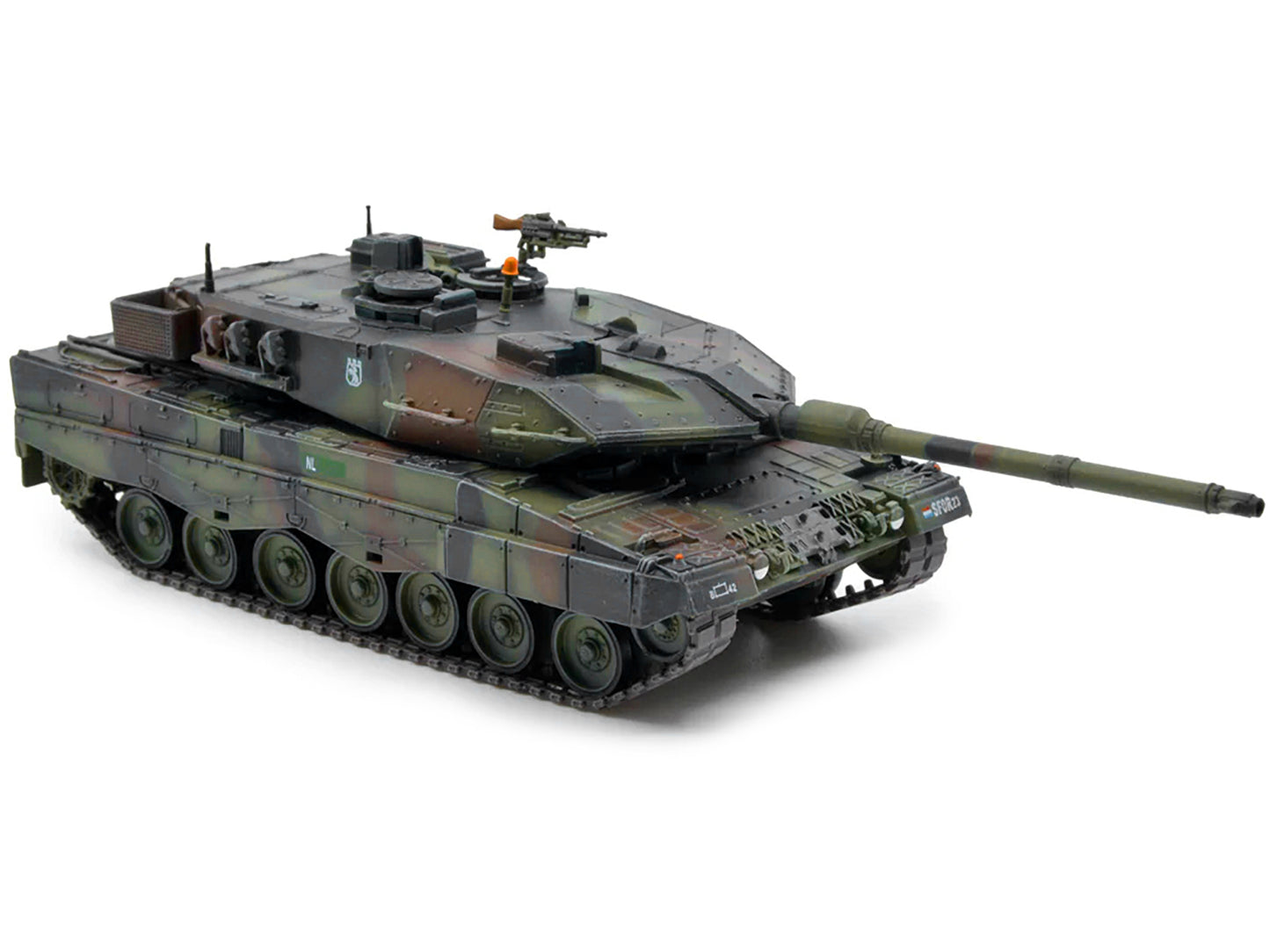 Dutch Royal Netherlands Army Leopard 2A6NL Main Battle Tank  Woodland Camouflage 1/72 Diecast Model by Panzerkampf