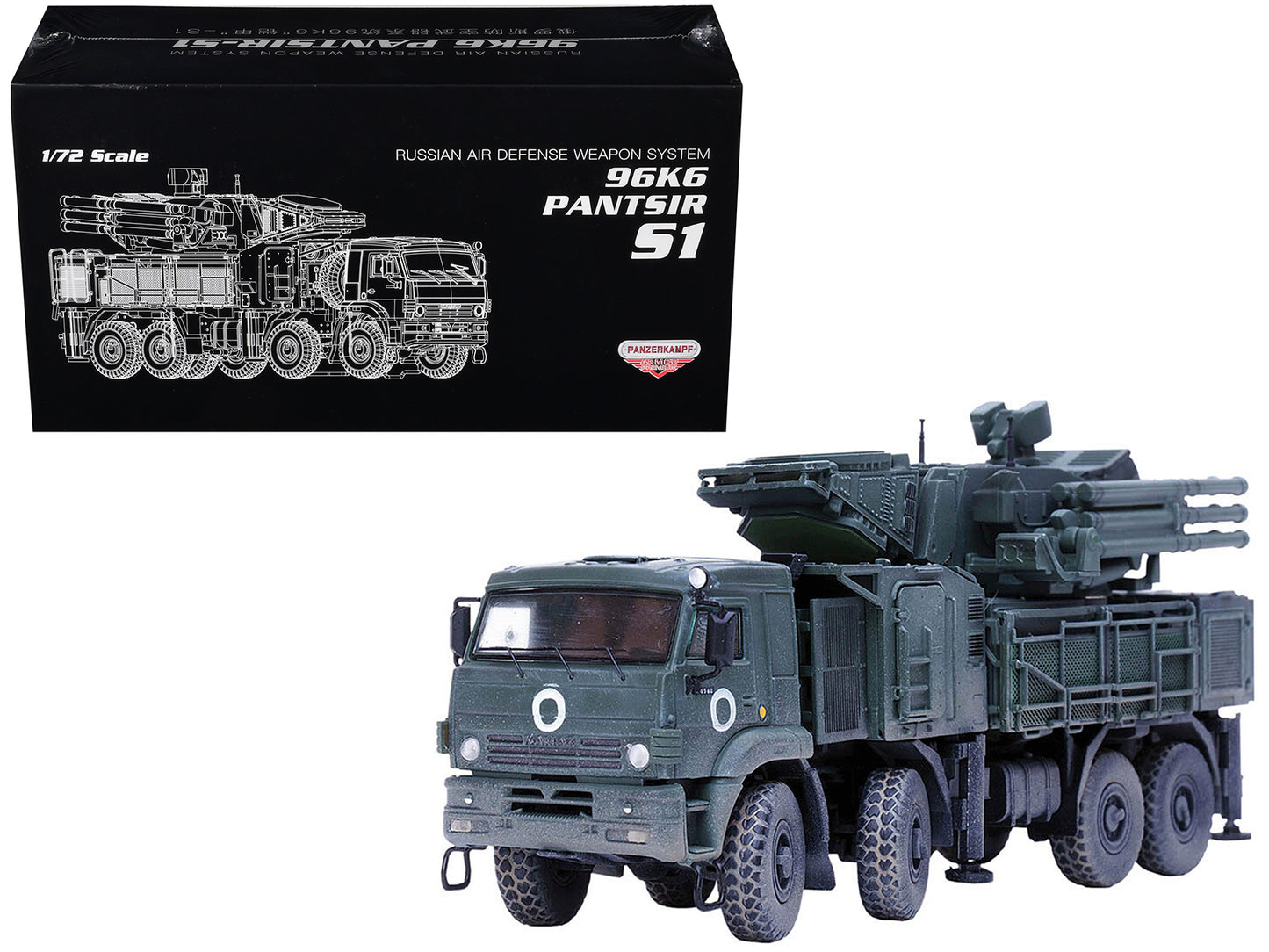 Pantsir S1 96K6 Self-Propelled Air Defense Weapon System "Ukraine War" Russian Army "Armor Premium" Series 1/72 Diecast Model by Panzerkampf