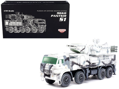 Pantsir S1 96K6 Self-Propelled Air Defense Weapon System Winter Camouflage "Russia's Arctic Forces" "Armor Premium" Series 1/72 Diecast Model by Panzerkampf