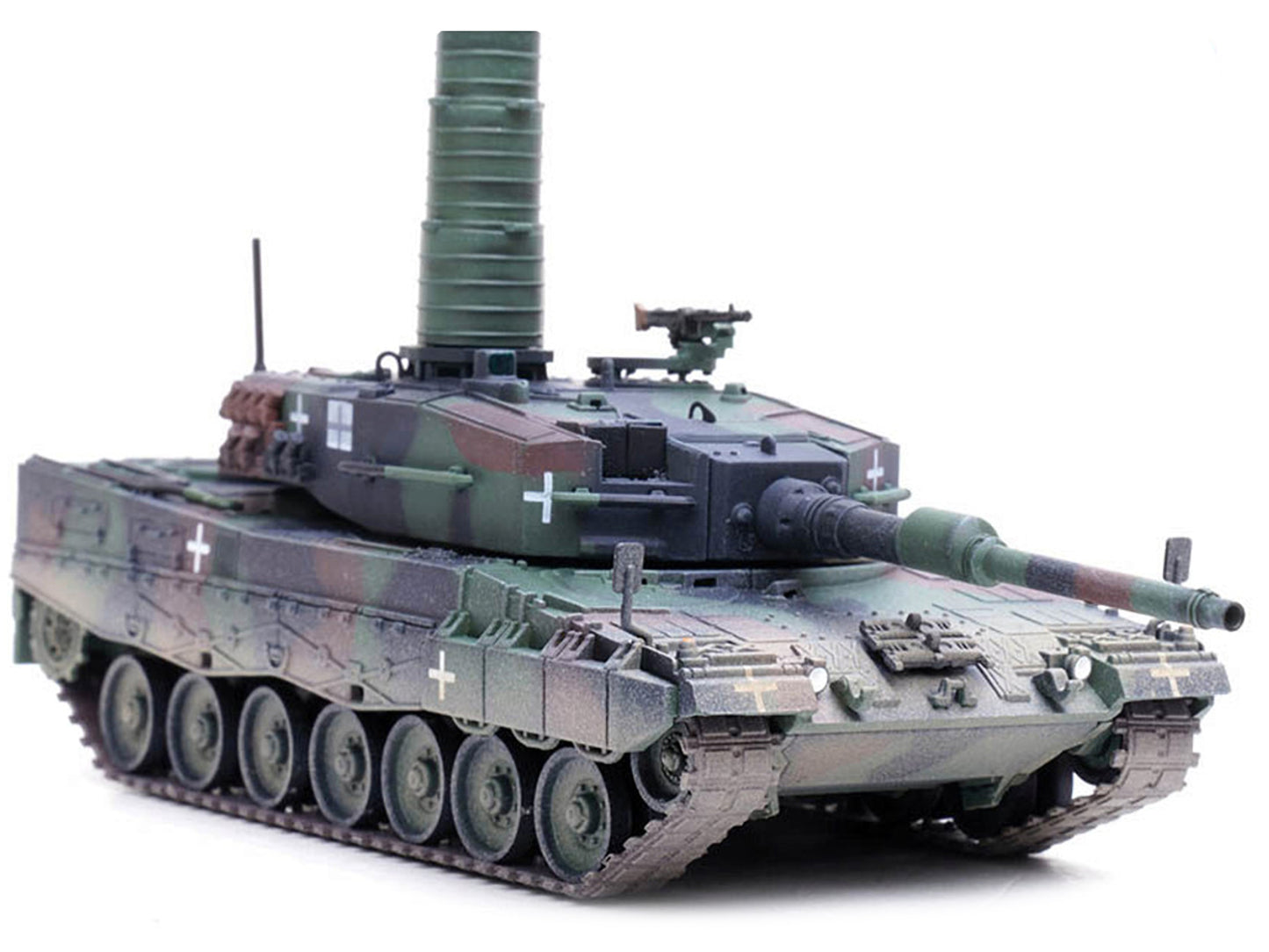 Leopard 2A4 Main Battle Tank with Snorkel "3-Tone Camouflage" Ukrainian Army "Armor Premium" Series 1/72 Diecast Model by Panzerkampf