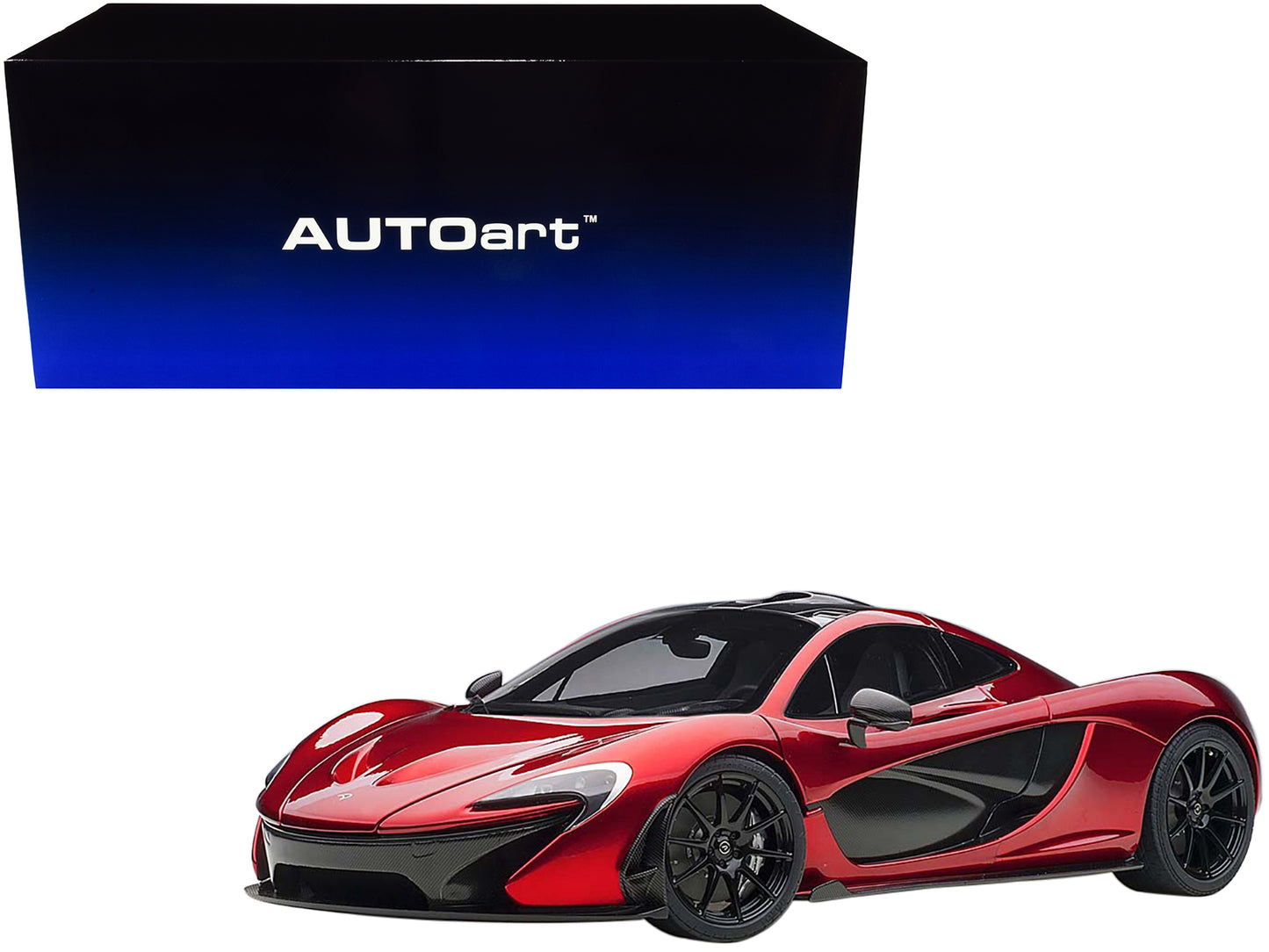 Mclaren P1 Volcano Red with Carbon Top 1/12 Model Car by Autoart