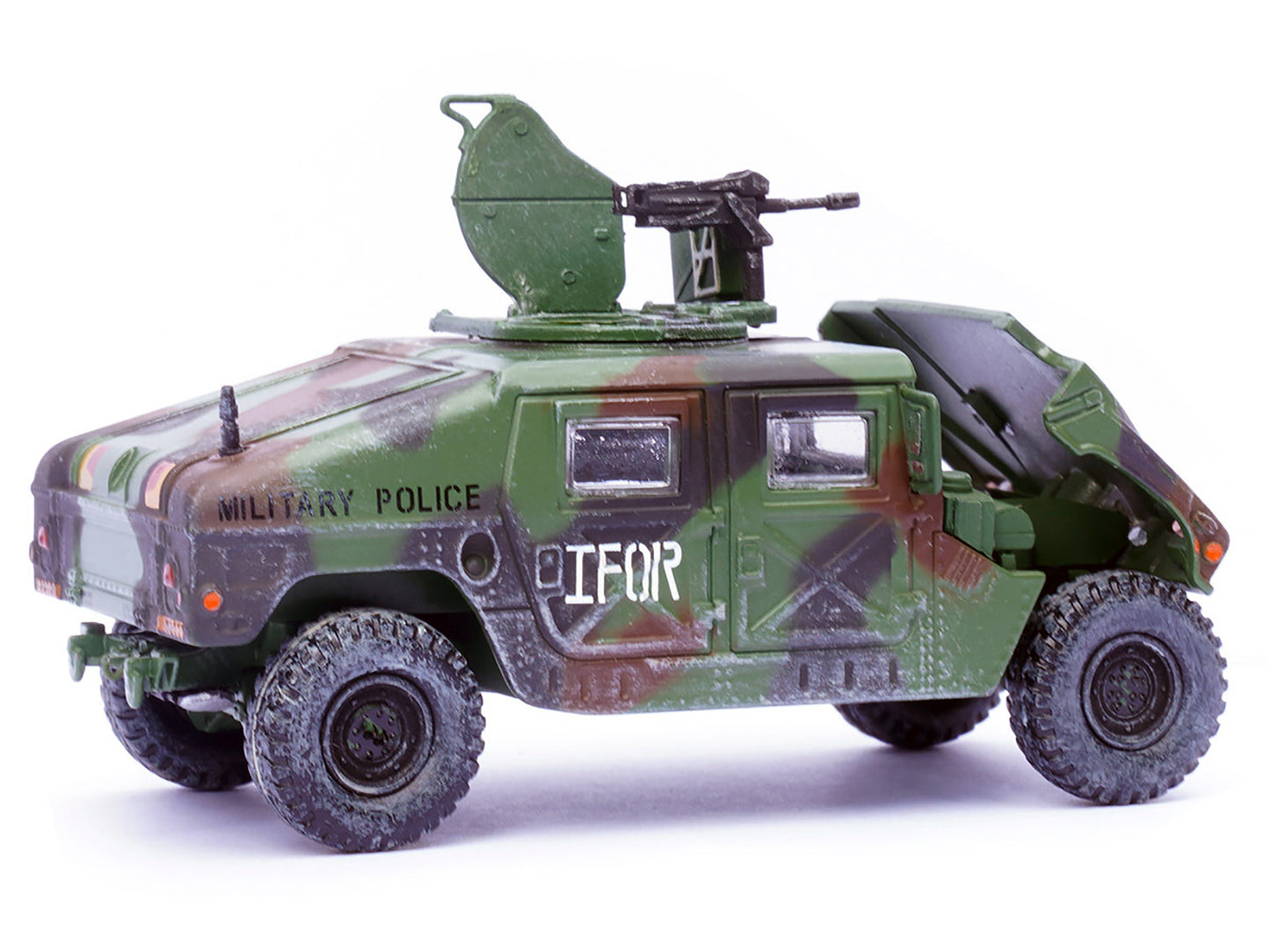 M988 Modern 4×4 Utility Vehicle with Grenade Launcher Camouflage "Military Police 65th Company 519th MP Battalion IFOR HQ ARRC Forward Brcko Bosnia and Herzegovina" (1996) "Military Miniature" Series 1/64 Diecast Model by Panzerkampf