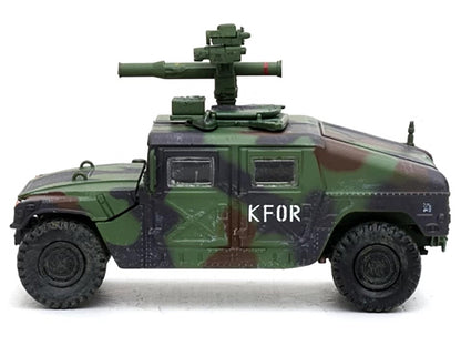 M1046 HUMVEE Tow Missile Carrier Green Camouflage "3rd Battalion 8th Marine Regiment Kosovo Force (KFOR)" (1999) "Military Miniature" Series 1/64 Diecast Model by Panzerkampf