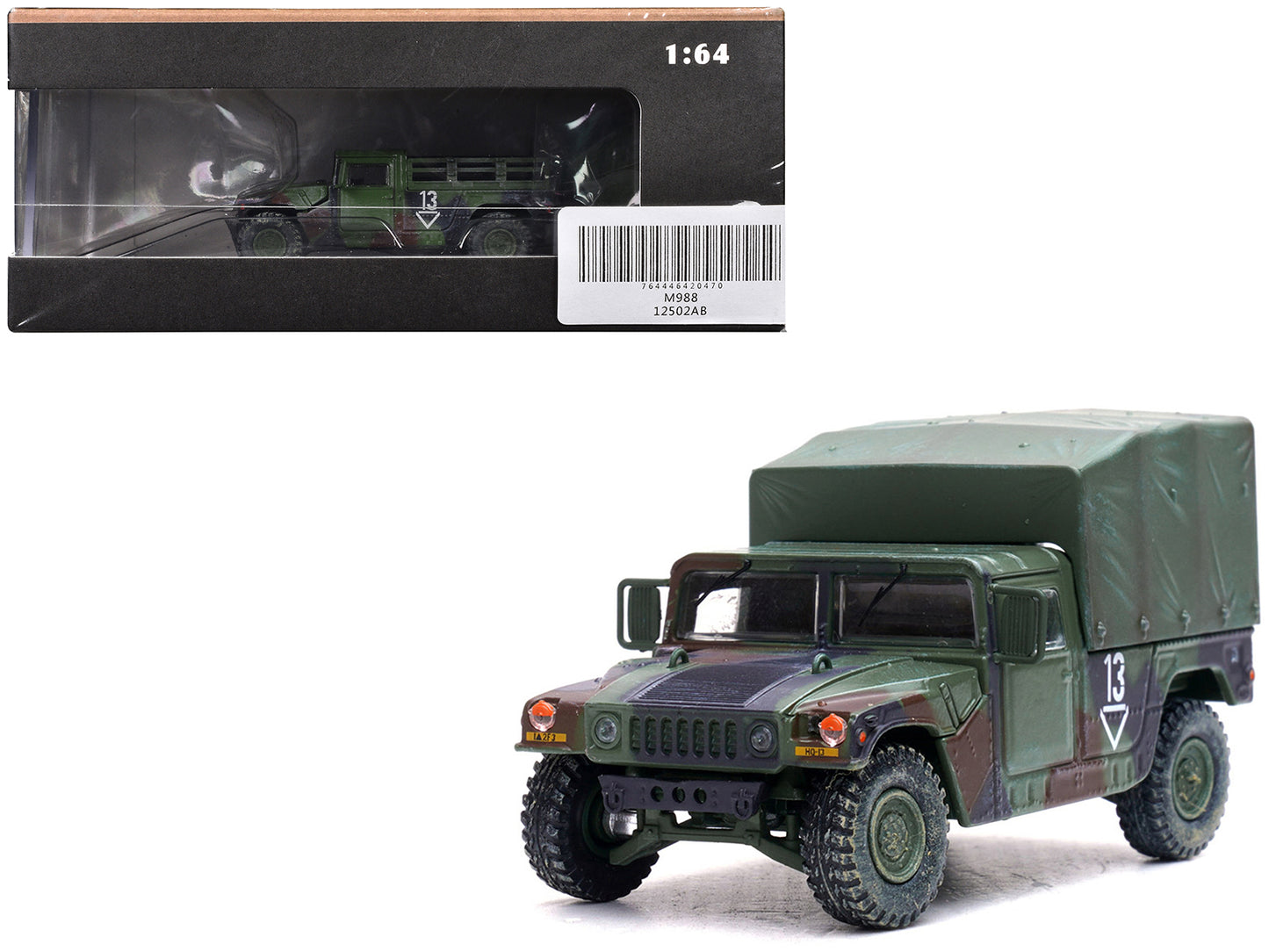 M998 HMMWV "2nd Battalion 3rd Field Artillery Regiment 1st Armored Division Stationed in Germany" (1999) United States Army "Military Miniature" Series 1/64 Diecast Model by Panzerkampf