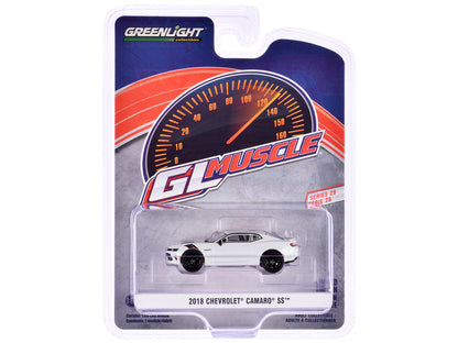 2018 Chevrolet Camaro SS Redline Edition Silver Ice Metallic "GreenLight Muscle" Series 28 1/64 Diecast Model Car by Greenlight