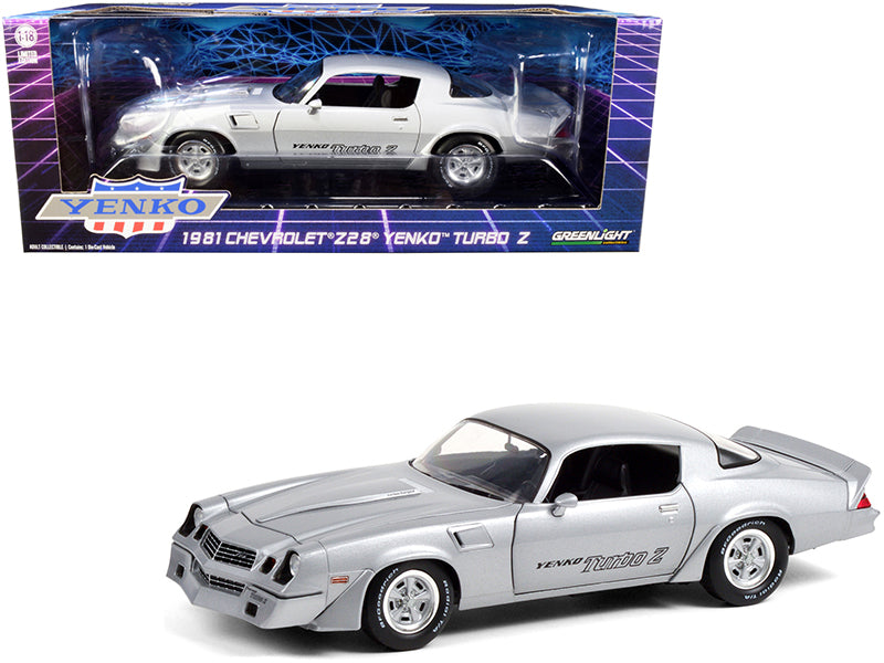 1981 Chevrolet Camaro Z/28 Yenko Turbo Z Turbo Silver Metallic 1/18 Diecast Model Car by Greenlight