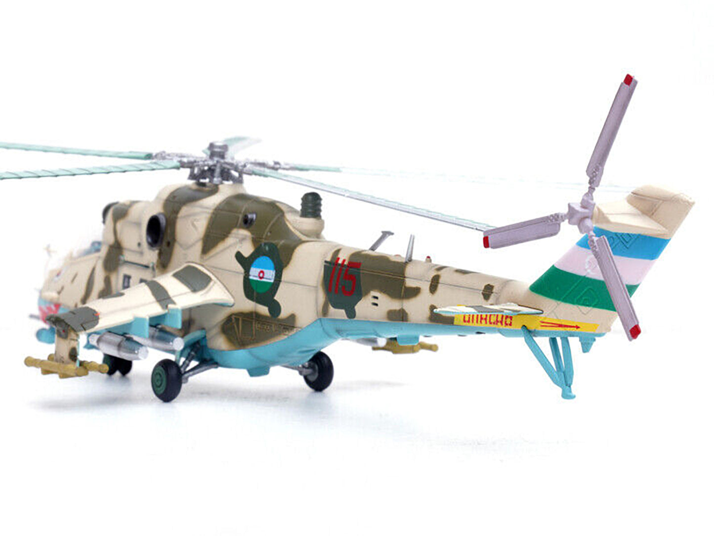 Mil Mi-24V Hind Attack Helicopter "#115 Baku Azerbaijan" (2000) Azerbaijani Air Force 1/72 Diecast Model by Panzerkampf