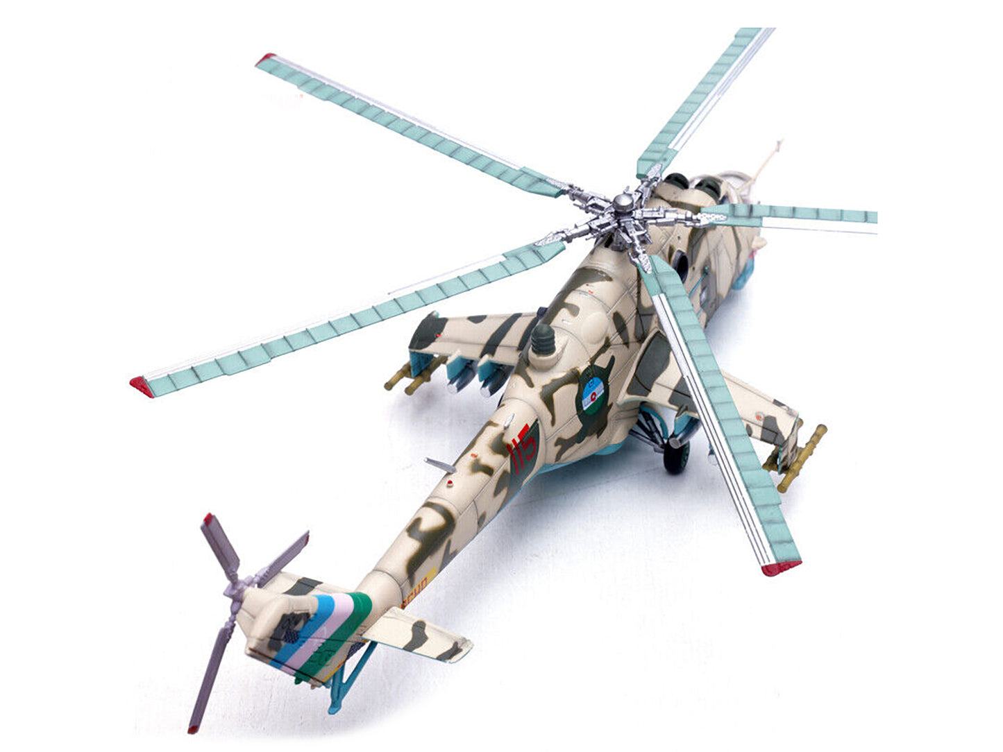 Mil Mi-24V Hind Attack Helicopter "#115 Baku Azerbaijan" (2000) Azerbaijani Air Force 1/72 Diecast Model by Panzerkampf