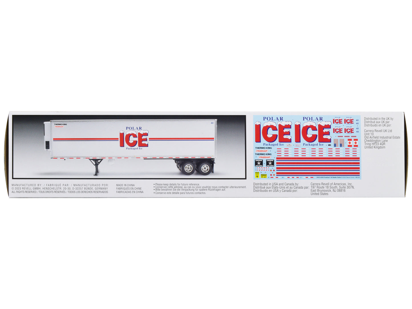 Level 4 Model Kit Fruehauf 40' Refrigerated Trailer "Polar ICE" 1/32 Scale Model by Revell