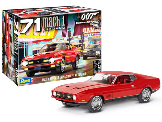 Level 4 Model Kit 1971 Ford Mustang Mach 1 James Bond 007 "Diamonds Are Forever" (1971) Movie 1/25 Scale Model by Revell