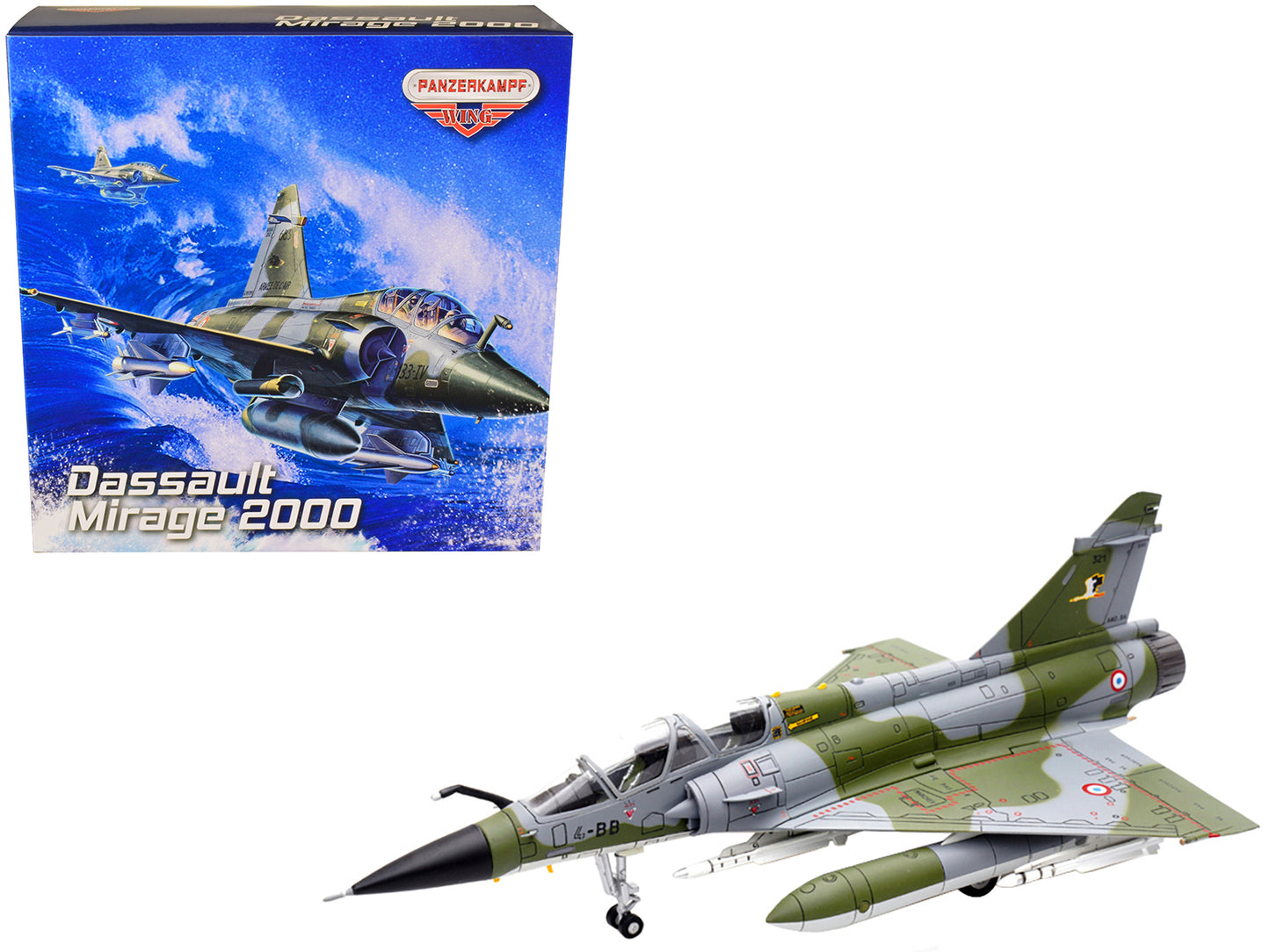 Dassault Mirage 2000N Fighter Plane Camouflage "French Air Force - Armée de l’Air" with Missile Accessories "Wing" Series 1/72 Diecast Model by Panzerkampf