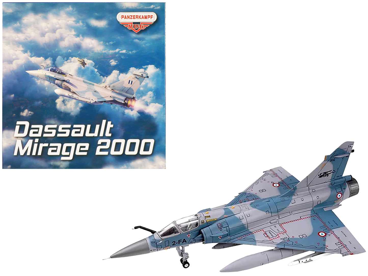 Dassault Mirage 2000-5F Fighter Aircraft "2-FA Cigognes" French Air Force "Wing" Series 1/72 Diecast Model by Panzerkampf