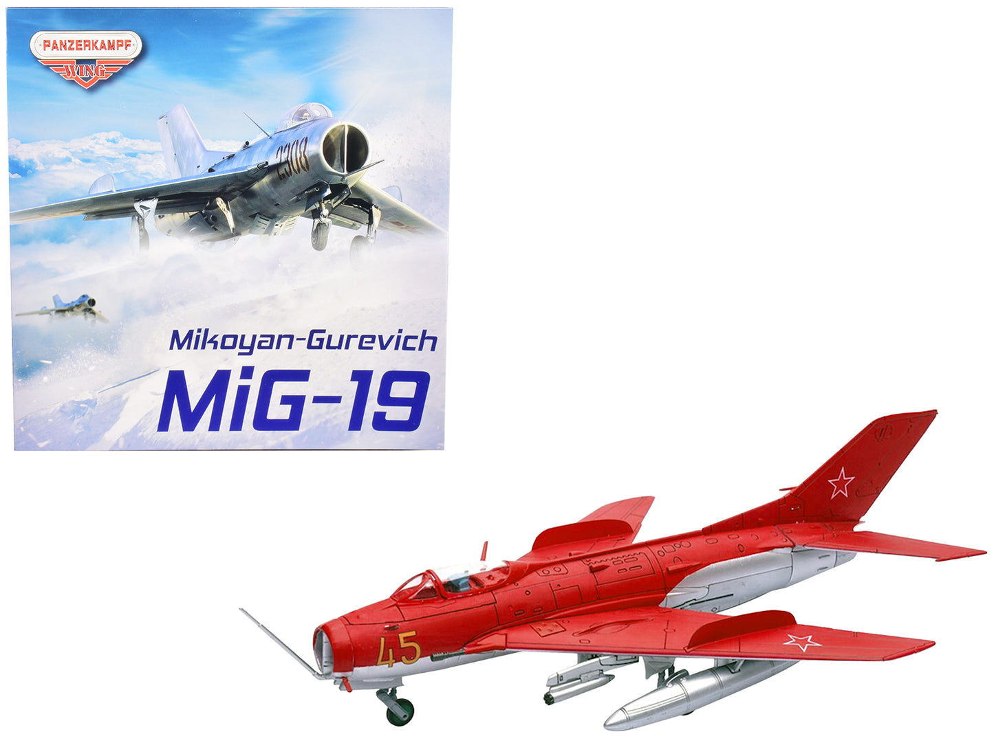 Mikoyan-Gurevich MiG-19S Farmer C Fighter Aircraft "Yellow 45" "VVS Display Team Soviet Air Force Kubinka Air Base" (1960) "Wing" Series  1/72 Diecast Model by Panzerkampf