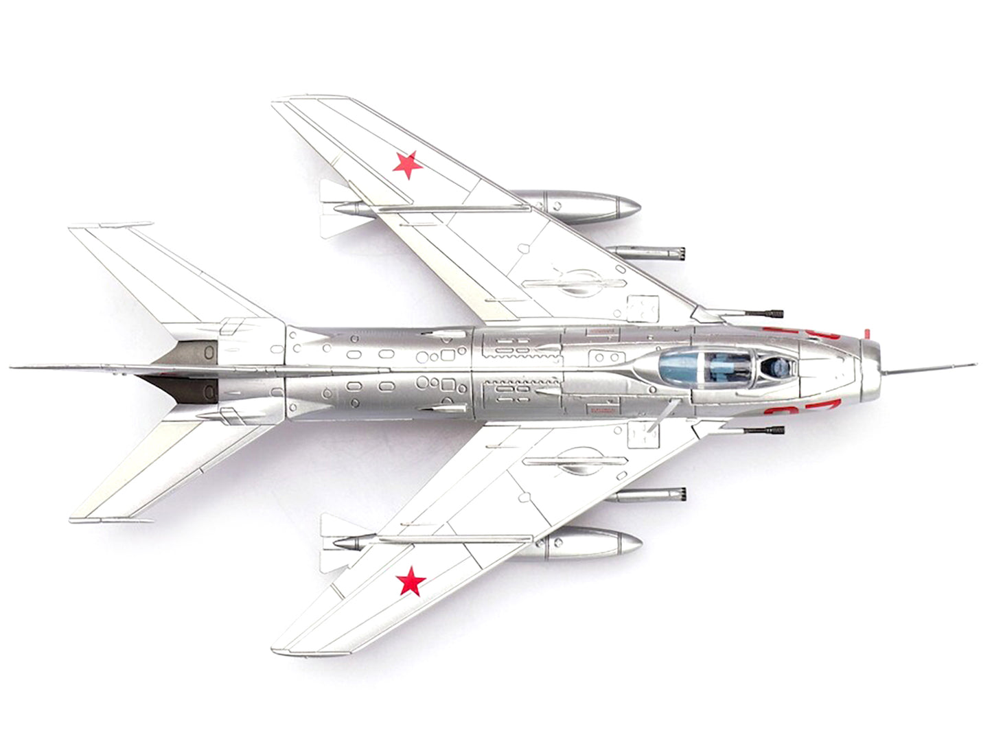 Mikoyan-Gurevich MiG-19S Farmer C Fighter Plane "Voyenno Vozdushnye Sily (Soviet Air Force Red 37)" "Wing" Series 1/72 Diecast Model by Panzerkampf