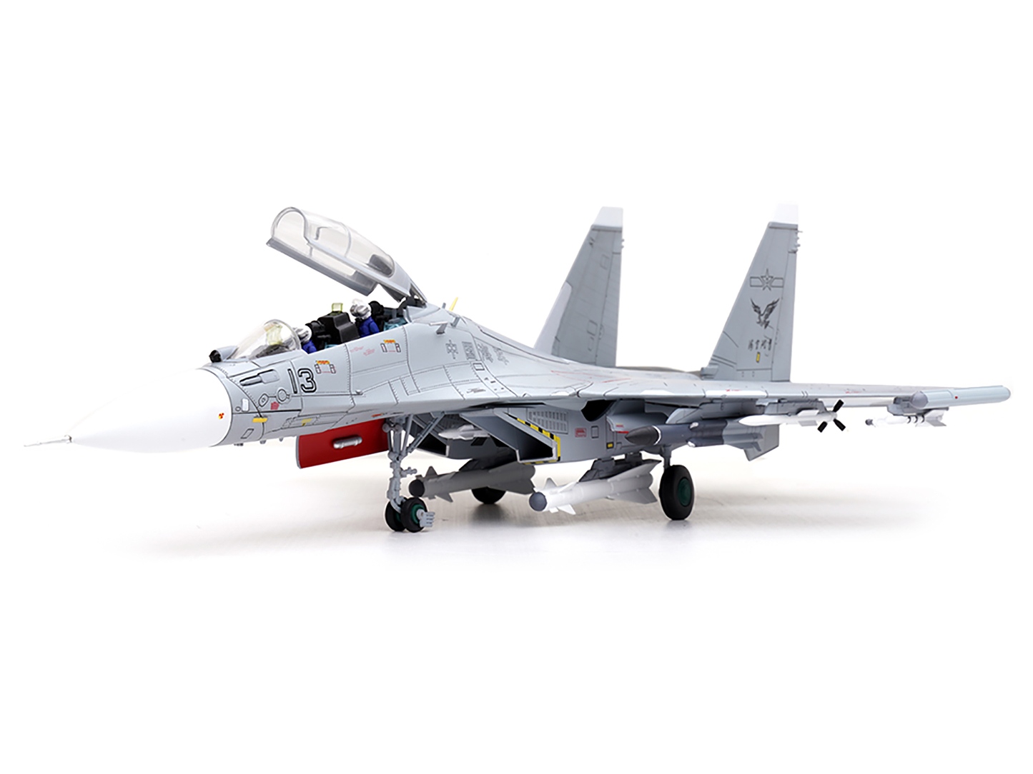 Sukhoi Su-30MKK Flanker-G Fighter Aircraft #13 "People's Liberation Army (PLA) Naval Aviation's Sea and Air Eagle Regiment" Chinese Air Force "Wing" Series 1/72 Diecast Model by Panzerkampf