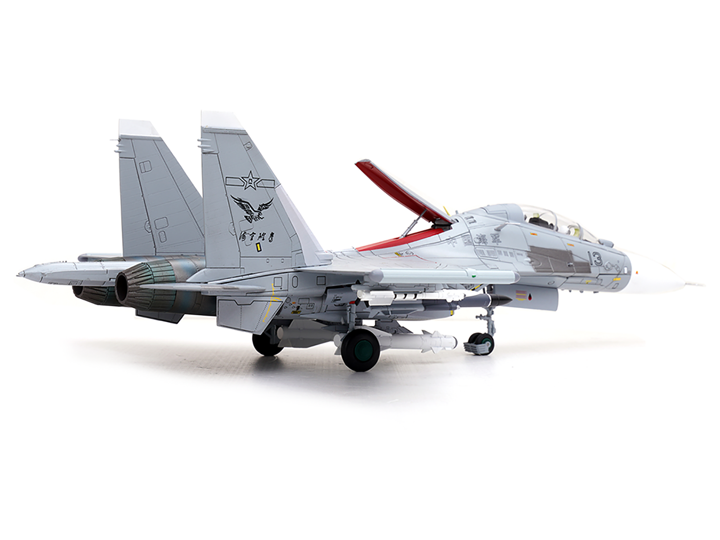 Sukhoi Su-30MKK Flanker-G Fighter Aircraft #13 "People's Liberation Army (PLA) Naval Aviation's Sea and Air Eagle Regiment" Chinese Air Force "Wing" Series 1/72 Diecast Model by Panzerkampf