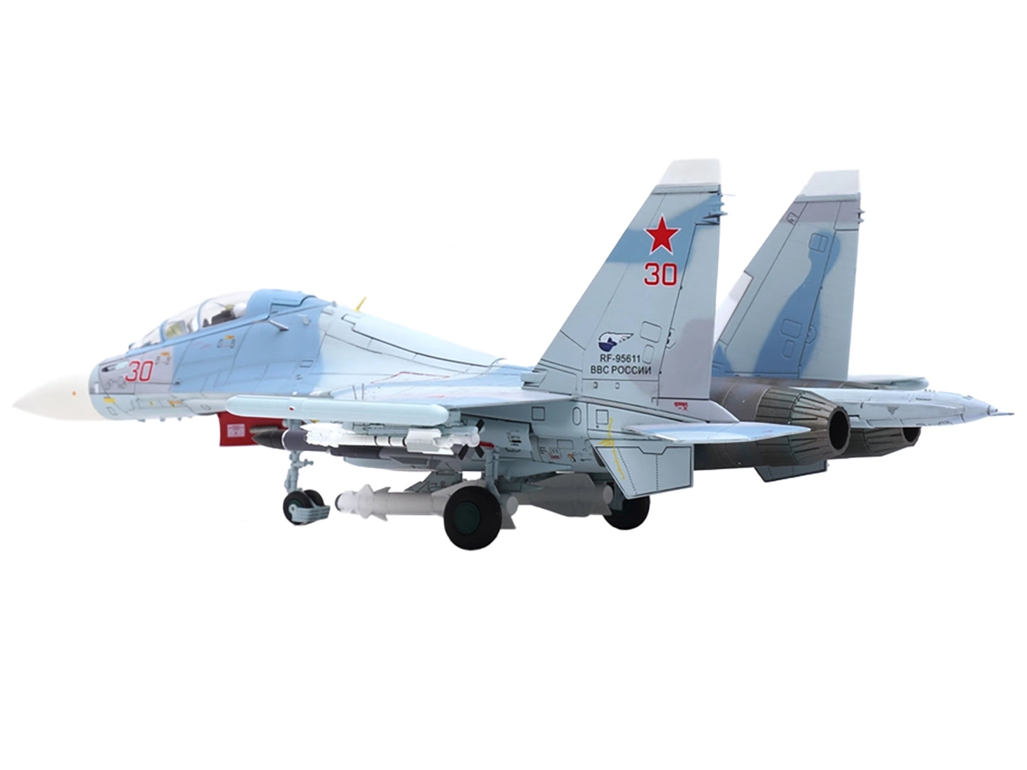 Sukhoi Su-30M2 Flanker-C Fighter Aircraft #30 "Russian Air Force" "Wing" Series 1/72 Diecast Model by Panzerkampf