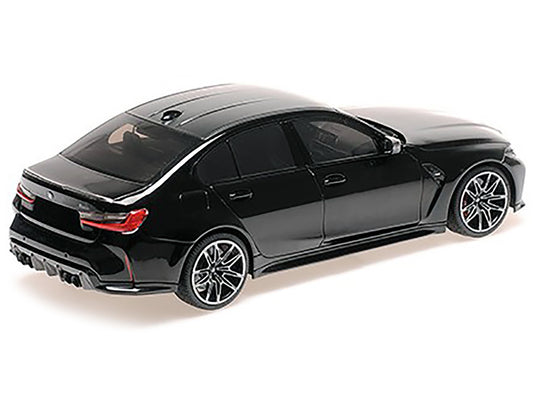 2020 BMW M3 Black Metallic with Carbon Top Limited Edition to 732 pieces Worldwide 1/18 Diecast Model Car by Minichamps