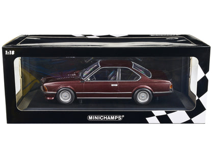 1982 BMW 635 CSi Red Metallic 1/18 Diecast Model Car by Minichamps