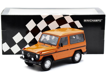 1980 Mercedes-Benz G-Model (SWB) Orange with Black Stripes Limited Edition to 504 pieces Worldwide 1/18 Diecast Model Car by Minichamps